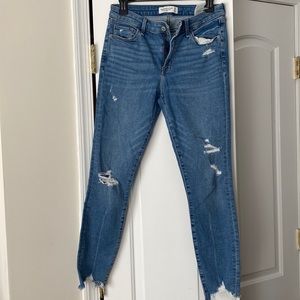 Abercrombie super skinny ankle midrise jeans